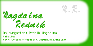 magdolna rednik business card